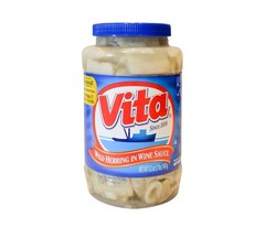 Vita Classic Herring in Wine Sauce, 2 lb., Gluten-Free, 7g Protein/Serving