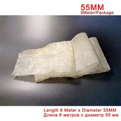 8M*85mm Sausage Casing Edible Collagen BBQ Smoked Meat Ham Maker Kitchen Tool