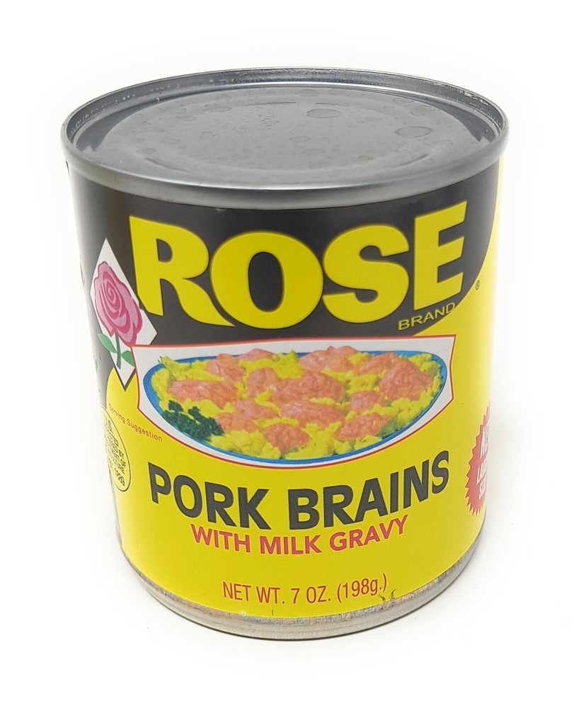 Rose Pork Brains with Milk Gravy 7 Ounce Can Breakfast with eggs Boone Brands