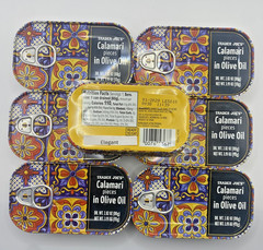 6 X Trader Joe’s Calamari Pieces In Olive Oil 3.91 oz X 6 Cans Giant Squid