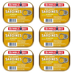 Sardines in Mustard Sauce, 3.75 Oz Tin – Wild Caught, Gluten Free, Keto, Kosher