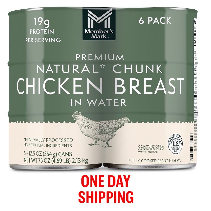 Member’s Mark Chunk Chicken Breast 12.5oz 6 Pack Premium White Meat