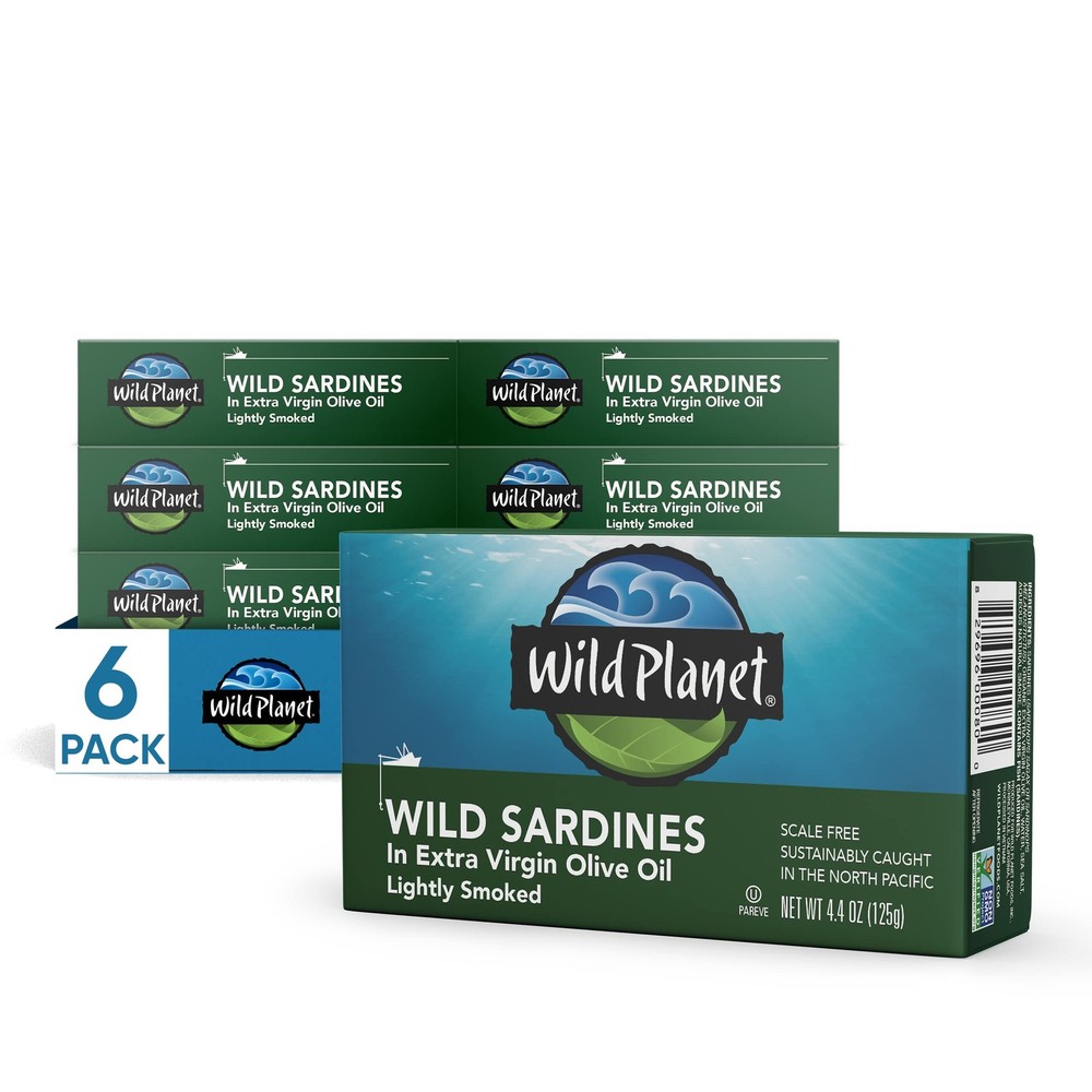 Wild Planet Wild Sardines in Extra Virgin Olive Oil with Sea Salt, Keto and P…