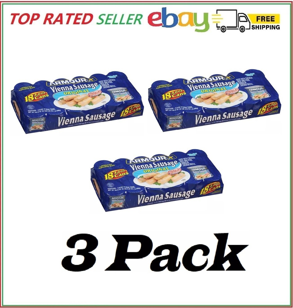 3 Pack – Armour Vienna Sausage 4.6 oz., 18 ct.