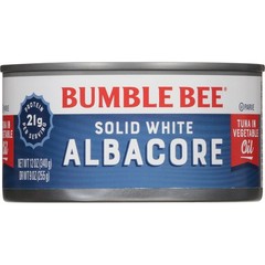 (6 pack) Solid White Albacore Tuna in Oil, 21g Protein per Serving, 12 oz
