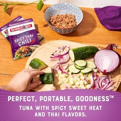 Bumble Bee Spicy Thai Chili Seasoned Tuna, 2.5 oz Pouches (Pack of 12) – Ready t