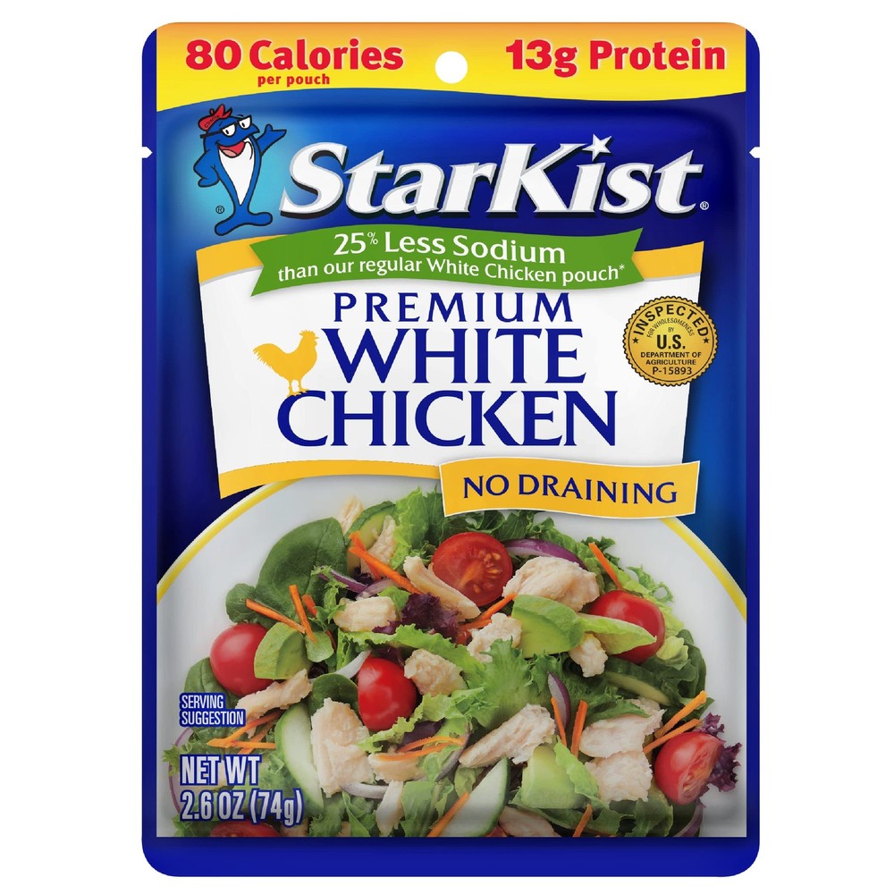 StarKist 25% Less Sodium Premium White Chicken – 2.6 oz Ounce (Pack of 1)