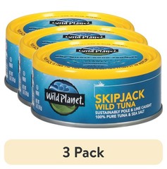 (4 pack) Wild Planet Skipjack Wild Tuna with Sea Salt, 5 oz Can
