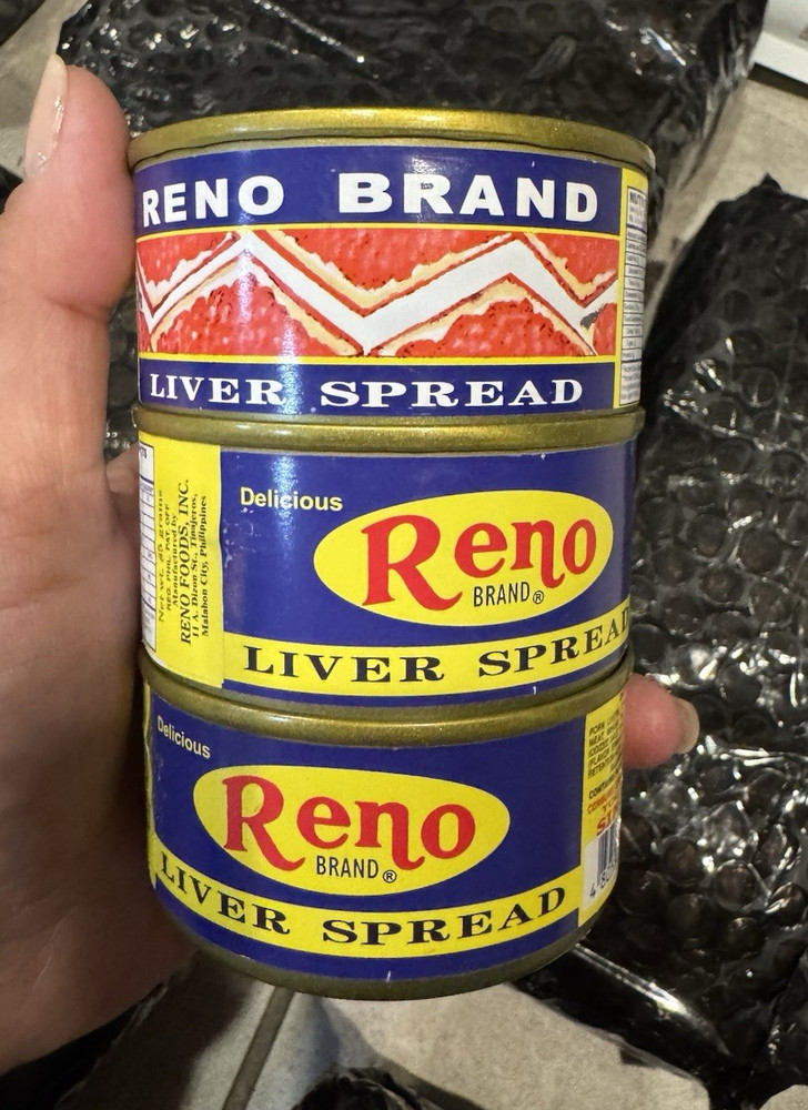 Reno Brand Liver Spread Canned Meat, Pantry, Liver, 3-Pack (3 Cans)