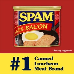 (3 pack) SPAM with Real Bacon, 12 oz Aluminum Can