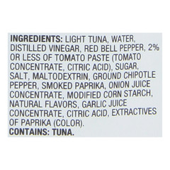 (3 Pack) Chipotle Seasoned Light Tuna, Wild Caught, Gluten Free, 14G Protein pe