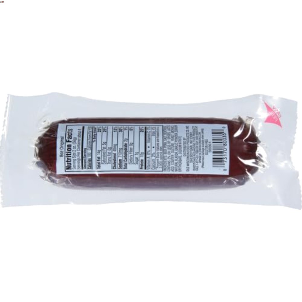 Ready-to-Eat 8 Ounce Summer Sausage – 100% Natural, Hardwood Smoked, Keto Snack