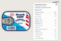 Beach Cliff Sardines in Water, Wild Caught, 3.75 oz Can, Pack of 12