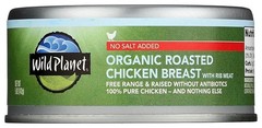 WILD PLANET ORGANIC ROASTED CHICKEN BREAST, NO SALT ADDED, 5 OZ
