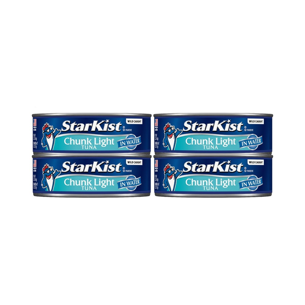 StarKist Chunk Light Tuna 5oz 4 Pack Canned Tuna Fish Gluten Free Keto