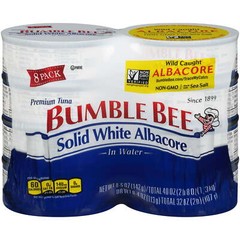 (Pack of 8) Bumble Bee Solid White Albacore Tuna in Water, 5 oz cans