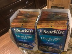 12 Pouches of Dolphin Safe Chunk Light Tuna in Water – 70 Calories, Ready to Eat
