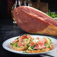 Serrano Ham Boneless & Ham Stand – Spanish Jamon Serrano Ideal for Tapas Approx.