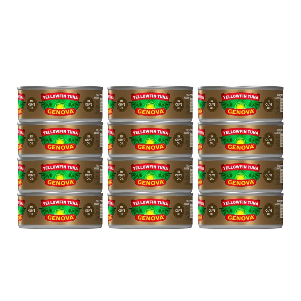 Yellowfin Tuna in Olive Oil, 5 Ounce Cans Pack of 12, Wild Caught Canned Tuna…
