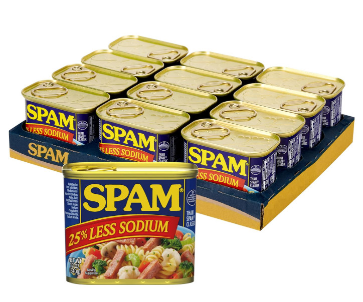 SPAM Less Sodium 12 Oz Pack Of 12 , Fast Delivery