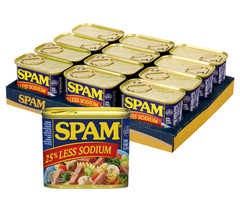 SPAM Less Sodium 12 Oz Pack Of 12 , Fast Delivery