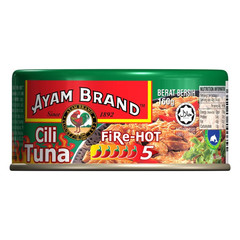 x2 Ayam Brand Fire Hot Chilli Tuna 160g Level 5 Spicy Canned Tuna HALAL Malaysia