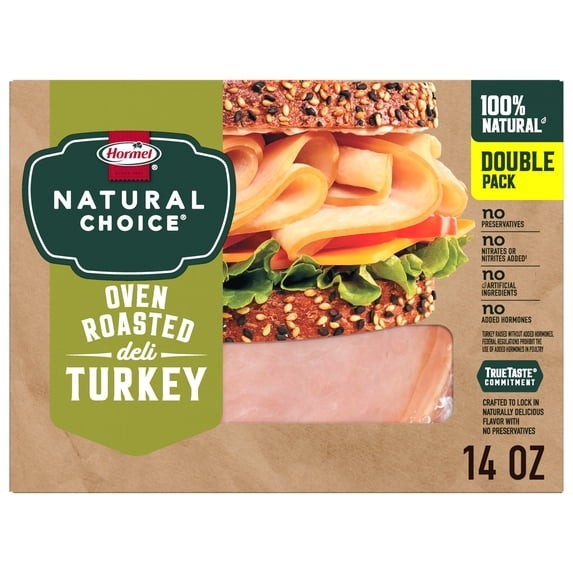 Hormel Natural Choice Oven Roasted Turkey Deli Lunchmeat, Double Pack 14 oz