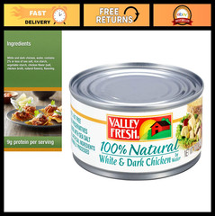 Chuck Chicken in Water, White & Dark Meat, 10oz Cans – Pack of 12, High Protein