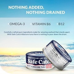 Wild Albacore Canned Tuna No Salt Added Lowest Mercury Tested Healthy Protein 6p
