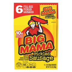Penrose Big Mama Pickled Sausage, 10g Protein per Sausage, 2.4 oz., 6-Count