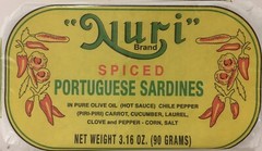 Nuri SPICED PORTUGUESE SARDINES IN Olive Oil 90g can from Portugal 2-PACK