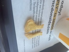 french fries shaped like feet that a child drew