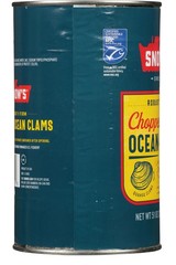 Snow’s Ocean Chopped Clams Canned, 51 oz Can – 7g Protein per Serving – Gluten F