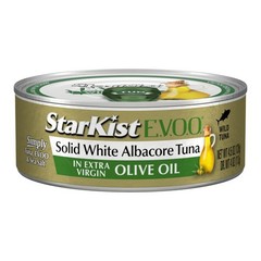 Solid White Albacore Tuna in Extra Virgin Olive Oil, 4.5 Oz, 12-Pack, High Prote