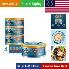 Albacore Wild Tuna, No Salt Added, Canned Tuna, Pole & Line Caught, 5 oz, Pac…