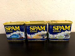 SPAM SET of 3 CANS Disney Lilo & STITCH Limited Edition Hula, Shaka & Surf NEW