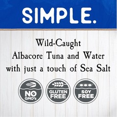 Blue Harbor Fish Co. Wild Albacore Solid White Tuna in Water with Sea Salt – …