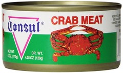 Gourmet Consul Crab Meat in Water – 6 Oz Can, Pack of 6, Gluten-Free Delicacy