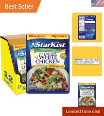 Healthy 25% Less Sodium Chicken Pack – 12 Portable Pouches for On-the-Go Dining