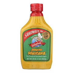 Jalapeno Mustard for Sandwiches – Pack of 6, 16-Ounce Containers
