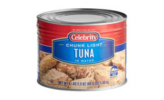 6 Case Canned Chunk Light Tuna Packed in Water Bulk Supply Kosher 66.5 oz.
