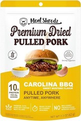 Meat Shredz Premium Dried Pulled Pork Carolina BBQ Sweet Mustard 2 Pack