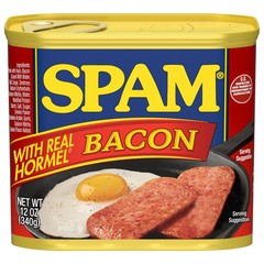 SPAM with Real HORMEL Bacon, 7 G Protein, 12 Oz (Pack of 12)