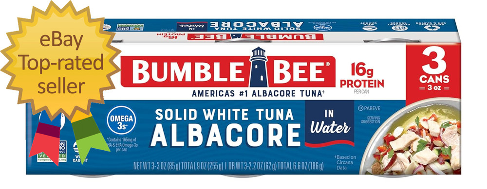 Solid White Albacore Tuna in Water 3 Oz Can (Pack of 3) – Wild Caught Tuna