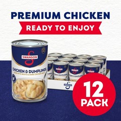 Convenient Swanson Chicken & Dumplings, Pack of 12 x 10.5 oz Comfort Food