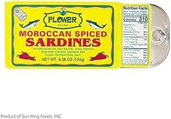 Flower Brand Spiced Sardines (Olive Oil) 4.38 oz, Wild-Caught from Morocco, H…