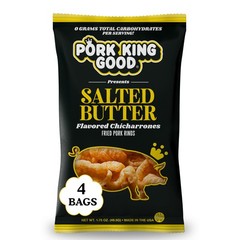 Salted Butter Pork Rinds Chicharrones 4 Pack Keto Snacks