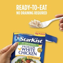 StarKist Less Sodium Premium White Chicken – 2.6 oz Ounce (Pack of 12)