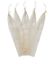 SAUSAGE CASINGS FOR LUNCH MEAT(4 inch x 20 inch) CLEAR FIBROUS 10 COUNT.