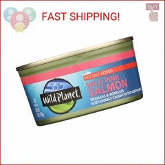 Wild Planet Wild Pink Salmon No Salt Added, Canned Salmon, Sustainably Wild-Caug